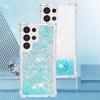 Blizgantis skystas smėlio laikrodžio dėklas telefonui Samsung Galaxy S25 Edge S24 S23 S22 Ultra S21 Plus S20 FE 5G, apsaugantis nuo kritimo, skaidrus dangtelis Galaxy S20 FE