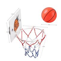 Foldable Wall-Mounted Basketball Hoop for Kids: Indoor/Outdoor No-Punch Suction Cup Design white