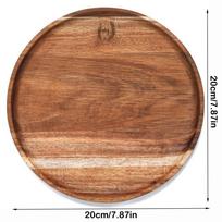 Medinė lėkštė vakarienei Didelė medinė plokštė Dekoratyvinis padėklas Maisto duonos skarda 20X20X1.5CM