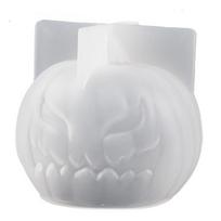 1/2xFunny Pumpkin Candle Molds Halloween Specters Pumpkin Scenteds Candle Resin Mold Smilings Pumpkin Aromatherapys Mold white