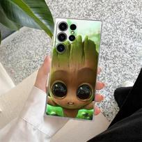 Baby Groot Marvel Skaidrus S26 dėklas Samsung Galaxy S26 S25 Ultra S24 S22 S26 Plus S20 S23 S21 S25 FE 5G telefonui Skaidrus telefono dėklas Galaxy Note20 Ultra