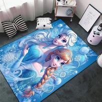 Frozen temos Elzos paveiksliuko dekoratyvinis kilimėlis - neslystantis ir dėmėms atsparus, puiki dovana mergaitei. 80x120cm