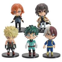 5Pcs/Set Anime My Hero Academia Action Figures Midoriya Izuku Bakugou Katsuki Todoroki Shouto Ochaco Uraraka Kirishima Model Towards black