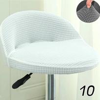 Bar Chair Cover Dustproof Anti-Skid Elastic Jacquard Modern Wear-Resistant Bedroom Restaurant Hotel Dining Chair Cover Removable gray