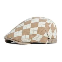 Pavasarinės ir vasarinės medvilninės languotos kepurės-beretės vyrams ir moterims 116 55-60cm wear chaki