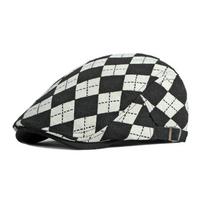 Pavasarinės ir vasarinės medvilninės languotos kepurės-beretės vyrams ir moterims 116 55-60cm wear juoda