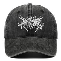 Visors Embroidery Baseball Caps Adjustable Hip-hop Distressed Faded Cap Gothic Street Punk Washed Baseball Hats rožinė