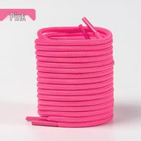 Juodi ir balti 0,4 mm apvalūs batraiščiai neslystantiems sportiniams, laisvalaikio ir lauko batams 160 cm pink