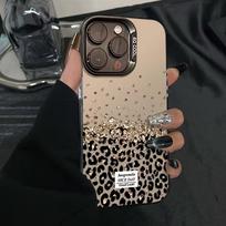 Deimantinis matinio paviršiaus telefono dėklas, skirtas Huawei Honor X5c X9d X6c X7d 400 200 90 X6b X7a X9a X5 X8a X9b X7b X9C Smart Lite 5G, su leopardo raštu Honor 400 Lite 5G