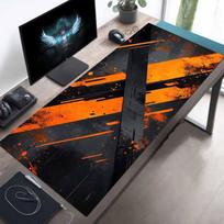 Large Desk Mat Mouse Pad Professional Desk Mat Soft Cloth Surface Anti Slip Rubber Base for Home Office PC Laptop Work Desk Work 400x800x2mm orange