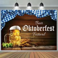 Oktoberfest banner, multi-functional celebration background for birthdays, bar mitzvahs, Bavarian themed party decorations 180x120cm white