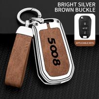 Tinka Peugeot 5008 automobilio raktų dėklui Cinko lydinio automobilio nuotolinio valdymo raktų apvalkalo sagtis Automobilio aksesuarai brown