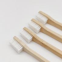 Factory Sell Bamboo Pet Toothbrush Double Sided Dog Teeth Cleaning Brush Puppy Dental Brush for Small and Large Breed Pets juoda
