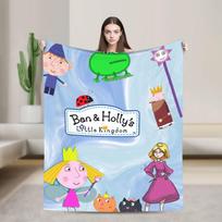 Ben Holly Cartoon Little Kingdoms Blankets Velvet Autumn Winter Magic-Movie Multifunction Warm Throw Blankets for Bedspread Size: 75*100cm, Weight: 230 GSM gray