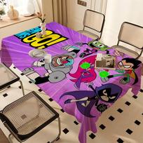 T-Teen Cartoon T-Titans Go Polyester Waterproof Tablecloth Bedside Table Dustproof Decorative Cloth Room Coffee Tablecloth 150x240cm