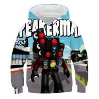 New Autumn 3D Game Skibidi Toilet Printing Hoodies For Men Children Fashion Streetwear Hooded Sweatshirts Harajuku Tops Clothing 120 gray
