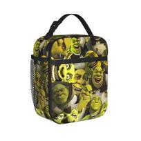Shreks Collage Insulated Lunch Bag Large  Lunch Container Cooler Bag Tote Lunch Box School  Outdoor Bento Pouch One Size black