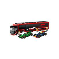 Lego City F1 Truck with RB20 & AMR24 F1 Cars ONE SIZE įvairiaspalvis
