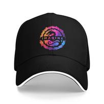 Imagine Dragons Colorful Fantasy Sandwich Hat Adult ,Hip-Hop  Hats Fishing Hat Breathable Snapback Caps Baseball Cap Washable One Size black