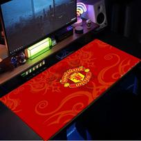 Manchester United emblemos pelės kilimėlis, guminis pagrindas, esporto stalo kilimėlis, pelės kilimėlis žaidėjams ir biuro reikmėms, žaidimų stalas, lengvai valomas kilimėlis 40cmx90cm(15.7x35.4inch)