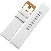 For Diesel DZ7333 DZ7348 DZ4318 Genuine Leather watchband 22mm 24mm 26mm 28mm 30mm Black White Brown Red watch strap 24mm balto aukso spalvos