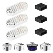 7L nerūdijančio plieno naminių gyvūnėlių geriamasis fontanas - didelės talpos tekantis vanduo katėms ir šunims Korean Adapter white