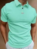Casual essential! Short-sleeve polo shirt, comfy and versatile. XXL blue