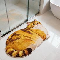 Animacinis minkštas diatomito žemės kilimėlis voniai, sugeriantis kojų kilimėlis voniai, tualeto praustuvui, kilimėlis miegamajam, kilimas 40*60cm diatom mud orange