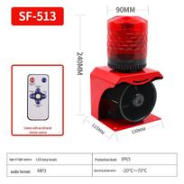 SF-513 High-Power Industrial Fire Alarm Siren with Sound and Light black