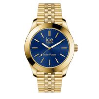 ICE-WATCH Ice Steel 023798 Men's Solar Watch Gold Blue Dial Stainless 40.5mm 10ATM Waterproof Miyota 2070 Movement Analog Wristwatch mėlyna