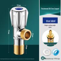 All-Copper Multi-Functional Triangle Angle Valve for Water Heaters, Bathrooms, Toilets - Cold/Hot Water Shut-Off Valve
