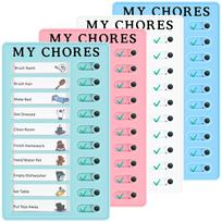 Reusable My Chores Checklist Task Board Daily Schedule Planner Memo Chore Chart Kid Responsibility Behavior Self Discipline Card pink