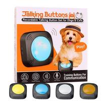 Interactive Talking Pet Training Toy Plastic Dog Buttons Set For Teaching Your Dog To Talk black