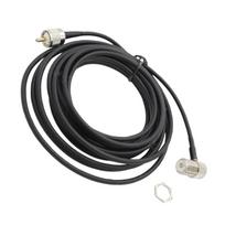 1Pcs 5 Meter Extension Mount Cable Rg58 Pl259 Uhf To So239 Connectors Mobile Car Radio Antenna For Kenwood Yaesu Icom For Tm-261 5Meter gray