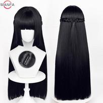 High Quality Hoshimi Miyabi Cosplay Wig Heat Resistant Synthetic Hair Wigs + Wig Cap black