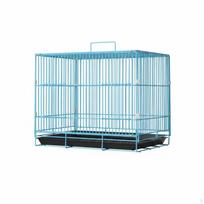 Avian Enclosure Cage Construction Foldable Aviary Easy to Clean Rectangular Bird House 35 35 Standard mėlyna