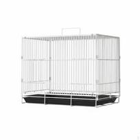 Avian Enclosure Cage Construction Foldable Aviary Easy to Clean Rectangular Bird House 35 35 with Nest balta