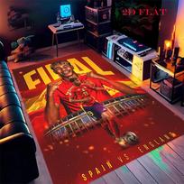 Lamine Yamal Hero Poster Carpet Rug for Living Room Bedroom Home Sofa Decoration,Kids play Nonslip Floor Mat 40x60cm( 15x23in ) red