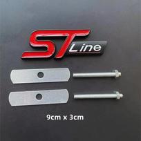 3D Metalinis ST Line Logotipas Automobilio Priekinės Grotelės Emblema Lipdukas Bagažinės Ženklelis Ford Kuga GCF5 MK3 MK4 S Max Focus Puma Fiesta Priedams