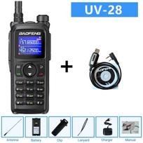 Baofeng UV-28 PRO Max Racija 10W Daugiajuostė Belaidžio Dažnio Kopijavimo Ilgo Nuotolio Imtuvas C Tipo AM Dvipusis Nešiojamas Radijo Imtuvas US