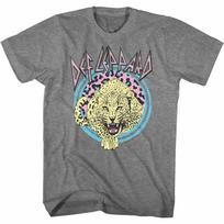 Def Leppard Pastel Leppard 2 Graphite Heather Adult T-Shirt L gray