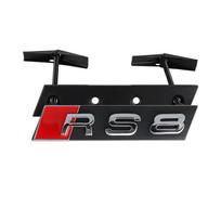1PCS 3D ABS For Audi RS6 RS4 RS3 RS5 RS8 RS7 Emblem Car Front Grille Badge Logo Decoration Exterior Modification Center Cover 1PCS