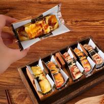 200 Pcs Sushi Roll Packaging Sheet Film Japanese Style Food Grade Plastic Easy Tear Food Display Convenience Bag 200pcs black