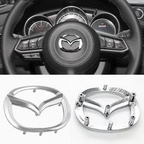 ABS Automobilio Vairo Rato Centrinis Emblemos Ženklelis Mazda logotipui CX5 RX7 Atenza Axela 3 2 5 CX3 MX3 MX5 CX4 CX9 CX7 RX8 Protege Speed 6 gray