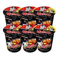 Samyang Buldak Hot Chicken Flavor Ramen Small Cup Instant Spicy Noodles 70g x 6 Cups red