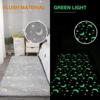 Storas kilimas svetainei Šviečiantis pliušinis kilimas Vaikų miegamojo Purūs grindų kilimai Lovos šonas Namų dekoras Kilimai Sofa Aksominis padėkliukas 50x80cm
