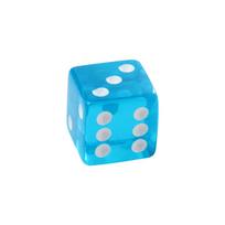 19 mm kazino kauliukai su aštriais kraštais ir atitinkančiais serijos numeriais Skaidrūs permatomi D6 Royal Craps 1 Pcs blue blue