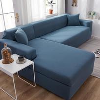 Raudonojo vyno vientisos spalvos L formos apsauga Šezlongo užvalkalai Elastingi kampiniai segmentiniai sofos užvalkalai svetainei 2 3 4 Vieta 4-seater 240-300cm