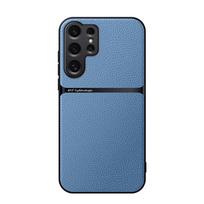 Vienspalvis odinis plonas magnetinis telefono dėklas, skirtas Samsung S25 S24 FE S23 Ultra S22 S21 A16 A55 A54 A15 A35 A34 Minkštas, atsparus smūgiams MagSafe buferio dangčiui Samsung A52 / A52S mėlyna