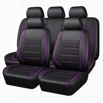Universali PU odos automobilio sėdynės užvalkalas su deimantiniu dygsniuotu dizainu Rear Three-Seat Five-Piece Set
